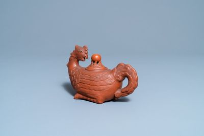 Une théière en forme de phénix en grès de Yixing, Chine, Kangxi