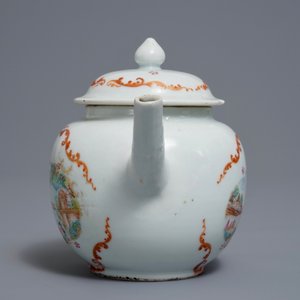 Une théière en porcelaine de Chine famille rose à décor de bûcherons, Qianlong — photo 2