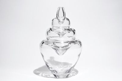 Une tulipière à quatre pièces en crystal de Val Saint-Lambert, "Bulbe", par Ronald van der Hilst, vers 2005
