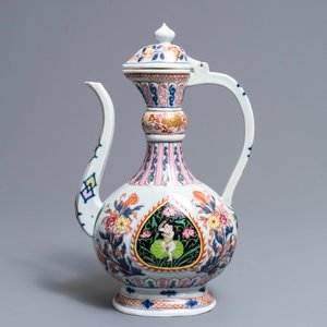 Une verseuse aftaba en porcelaine rose-Imari pour le marché islamique, Samson, Paris, 19ème — photo 2
