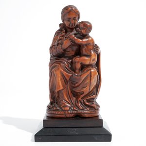 Une Vierge à l'Enfant en buis sculpté, 17ème — photo 2