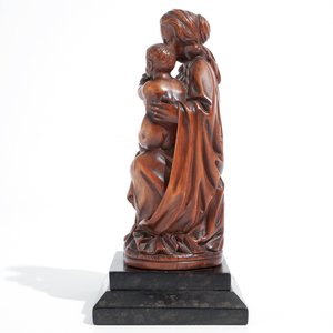 Une Vierge à l'Enfant en buis sculpté, 17ème — photo 5