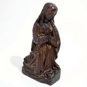 Une Vierge de l'Annonciation, chêne avec traces de polychromie, Pays-Bas du Sud, 15/16ème — photo 1