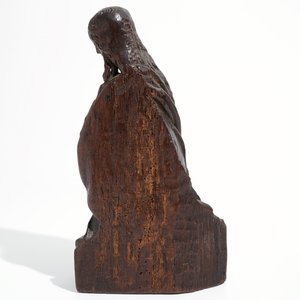 Une Vierge de l'Annonciation, chêne avec traces de polychromie, Pays-Bas du Sud, 15/16ème — photo 4