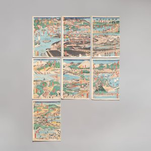 Utagawa Hiroshige 歌川広重 and Utagawa school: 12 Japanese woodblock prints, Edo/Meiji — photo 3