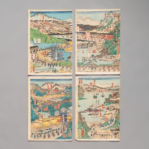 Utagawa Hiroshige 歌川広重 and Utagawa school: 12 Japanese woodblock prints, Edo/Meiji — photo 5