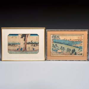 Utagawa Hiroshige(1797–1858): three woodblock prints, Japan, Edo, 19th C. — photo 2