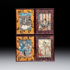 Utagawa Kunisada (1786–1865): four woodblock prints, Japan, Edo, 19th C. — foto 1