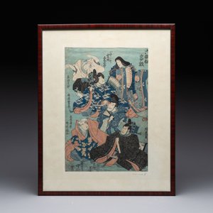 Utagawa Kuniyoshi 歌川 国芳 (1797-1861) and Utagawa Kunisada 歌川国貞 (1786-1865): 'Four Woodblock Prints', Edo, 19th C. — photo 4