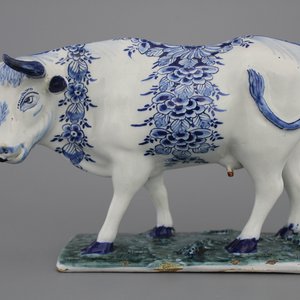 Vache en faïence de Delft, 18e — photo 1