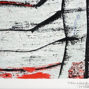 Van Hecke, Willem (België, 1893-1976), Abstract portret, litho op papier, oplage 19/80 — foto 2