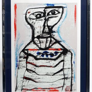 Van Hecke, Willem (België, 1893-1976), Abstract portret, litho op papier, oplage 19/80 — foto 4