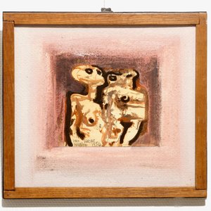 Van Hecke, Willem (Belgium, 1893-1976), "Koppel", two figures, mixed media, dated 1954 — 照片 2