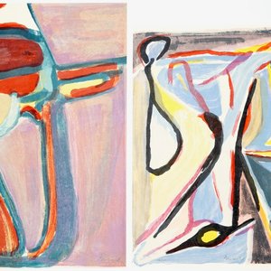 Van Velde, Bram (The Netherlands, 1895-1981), Two abstract compositions, lithography on paper, numb. 44/60 — 照片 1