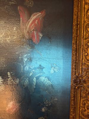 Van Verendael, Nicolaes (1640-1691, attr. à): Urne au bouquet de fleurs avec papillon, huile sur toile — photo 4