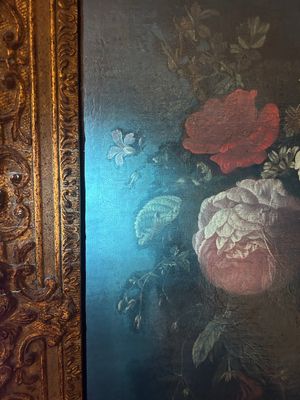 Van Verendael, Nicolaes (1640-1691, attr. to): Floral still life in urn with butterfly, oil on canvas — 照片 10
