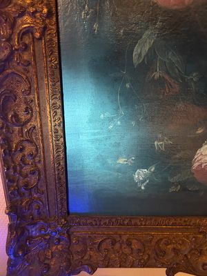 Van Verendael, Nicolaes (1640-1691, toegeschr. aan): Bloemstilleven in tuinvaas met vlinder, olie op doek — foto 12