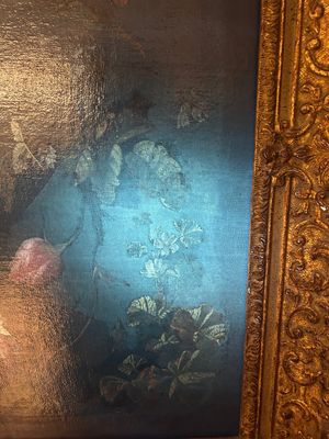 Van Verendael, Nicolaes (1640-1691, toegeschr. aan): Bloemstilleven in tuinvaas met vlinder, olie op doek — foto 3