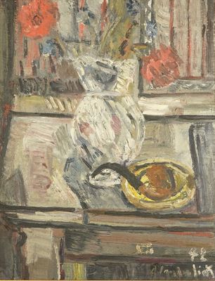 Vanderlick, Armand (België, 1897-1985), Stilleven met pijp, olie op doek