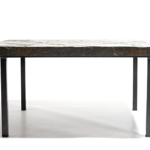 Vandeweghe, Rogier (Belgique, 1923), Amphora: Un table de café carré, 2ème moitié du 20ème, signé — photo 3