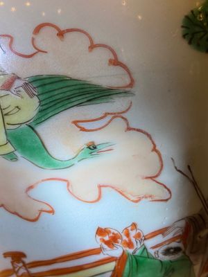 Vase à décor d'immortels en porcelaine de Chine wucai, époque Transition — photo 18