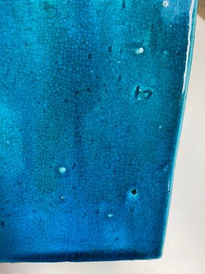 Vase de forme carrée en porcelaine de Chine en turquoise monochrome, Kangxi — photo 8
