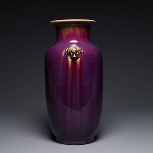 Vase de forme de lanterne en porcelaine de Chine à émail flambé, 18/19ème — photo 2