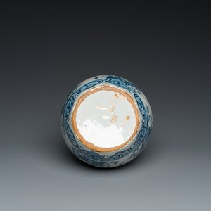 Vase de forme double gourde en faïence de Delft en bleu et blanc, 1er quart du 18ème — photo 6