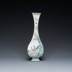 Vase de forme losange en émaux de Canton à décor des 'quatre saisons', Chine, marque et époque de Qianlong — photo 5