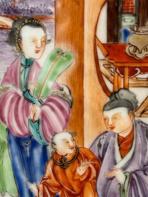 Vase de forme losange en porcelaine de Chine famille rose de Canton à décor mandarin, Qianlong — photo 16