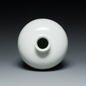 Vase de forme 'meiping' en porcelaine de Chine en blanc monochrome à décor incisé, 19ème — photo 5