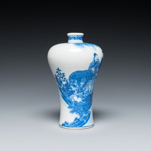 Vase de forme 'meiping' en porcelaine de Chine en bleu et blanc, marque de Qianlong, République — photo 2