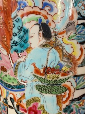 Vase de forme rouleau en porcelaine de Chine famille rose à décor de Shou Lao, Yongzheng — photo 10