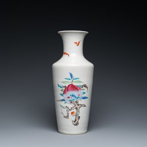 Vase de forme rouleau en porcelaine de Chine famille rose à décor de Shou Lao, Yongzheng — photo 3