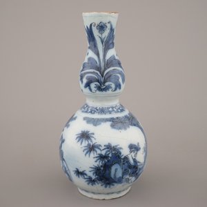 Vase double gourde en faïence de Delft, bleu et blanc, env. 1680 — photo 7