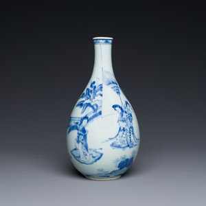 Vase en porcelaine de Chine en bleu et blanc à décor narratif, Kangxi — photo 2