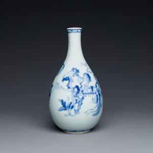 Vase en porcelaine de Chine en bleu et blanc à décor narratif, Kangxi — photo 4