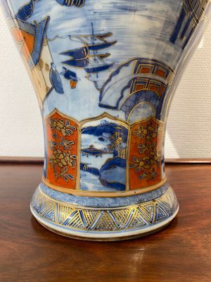 Vase en porcelaine de Chine en bleu et blanc surdécoré aux Pays-Bas, Kangxi — photo 5