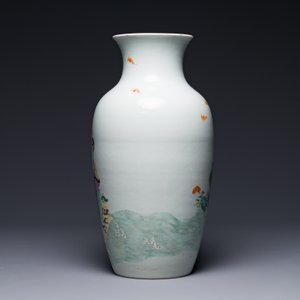 Vase en porcelaine de Chine famille rose à décor Lan Caihe, marque et époque de Qianlong — photo 3
