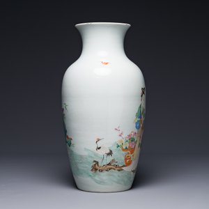 Vase en porcelaine de Chine famille rose à décor Lan Caihe, marque et époque de Qianlong — photo 5