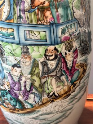 Vase en porcelaine de Chine famille rose, signé Pan Zhaotang 潘肇唐, daté 1918 — photo 8