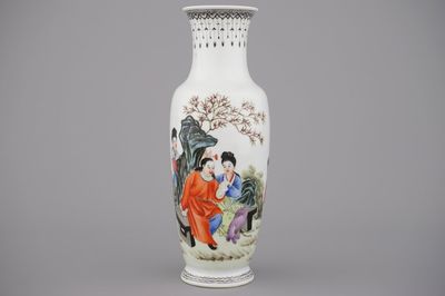 Vase fin chinois, République, 20e