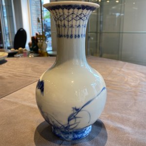 Vase 'Wang Bu' en porcelaine de Chine en bleu et blanc, marque de Yongzheng, 20ème — photo 8