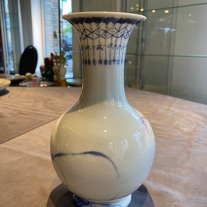 Vase 'Wang Bu' en porcelaine de Chine en bleu et blanc, marque de Yongzheng, 20ème — photo 9
