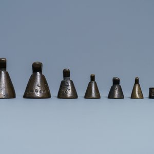Veertien bronzen gewichten, Frankrijk, 16/18e eeuw — foto 3
