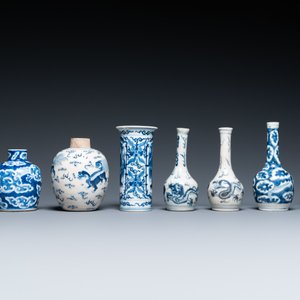 Veertien Chinese blauw-witte vazen, 18/20e eeuw — foto 13