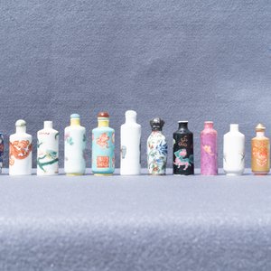 Veertien diverse Chinese snuifflessen, 19/20e eeuw — foto 21
