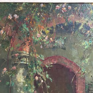 Verbrugghe, Charles (België, 1877-1974), Zicht op Gruuthuse, olie op paneel — foto 8