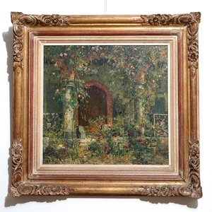 Verbrugghe, Charles (Belgique, 1877-1974), Une vue sur Gruuthuse, huile sur panneau — photo 2