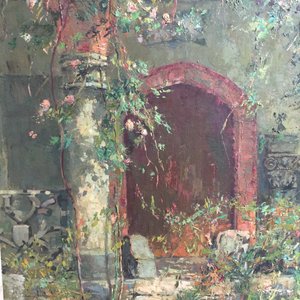Verbrugghe, Charles (Belgium, 1877-1974), A view on the Gruuthuse museum, oil on board — photo 6
